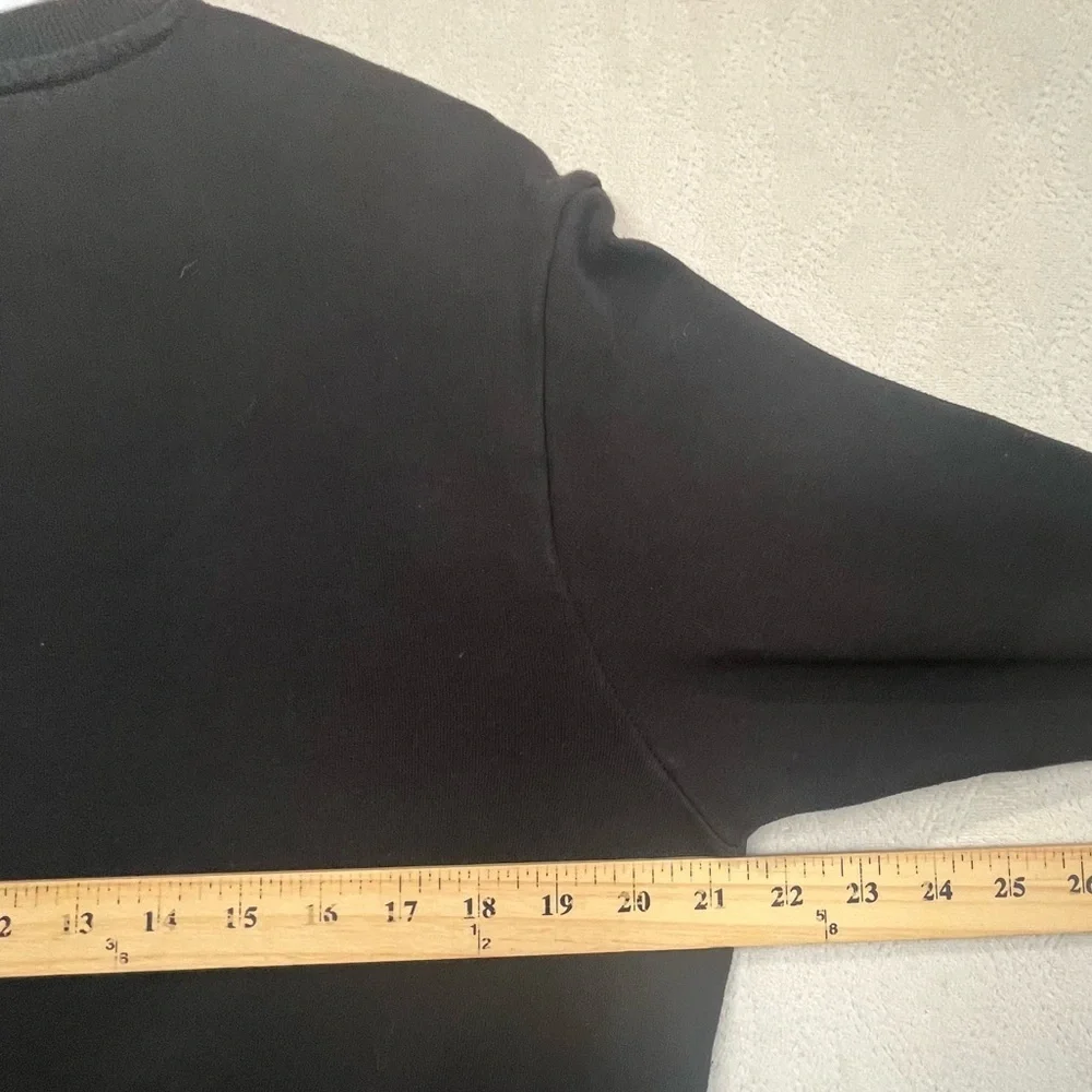 True Religion Arch Logo Black Crew Neck Sweatshirt Sz Small Unisex